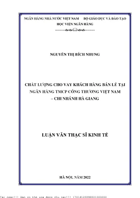 Nâng Cao Chất Lượng Cho Vay Khách Hàng Bán Lẻ Tại