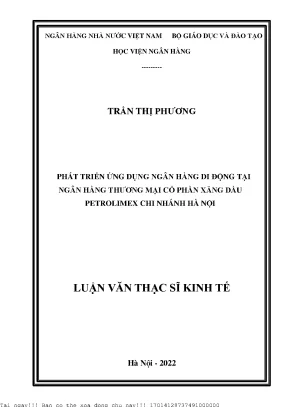 Phát Triển Ứng Dụng Ngân Hàng Di Động Tại Petrolimex Hà Nội