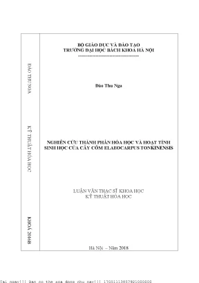 Nghiên Cứu Thành Phần Hóa Học và Hoạt Tính Sinh Học của