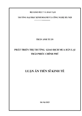 Phát Triển Thị Trường Giao Dịch Mua Bán Lại Trái Phiếu