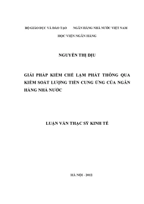 Giải Pháp Kiềm Chế Lạm Phát Qua Kiểm Soát Lượng Tiền