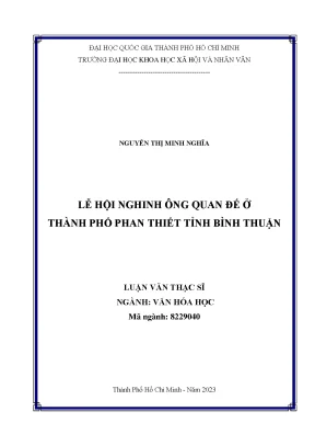 Nghiên cứu lễ hội Nghinh Ông Quán Đế tại Phan Thiết,