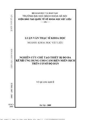 Nghiên Cứu và Chế Tạo Thiết Bị Đo Đa Kênh Ứng Dụng Cho