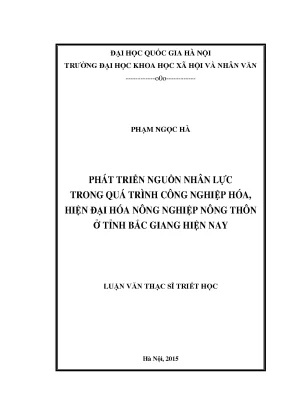 Phát Triển Nguồn Nhân Lực Trong Công Nghiệp Hóa Nông