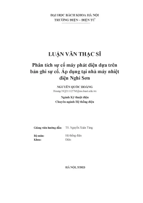 Phân Tích Sự Cố Máy Phát Điện Tại Nhà Máy Nhiệt Điện