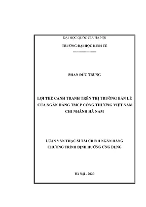 Lợi Thế Cạnh Tranh Của Ngân Hàng TMCP Công Thương Việt