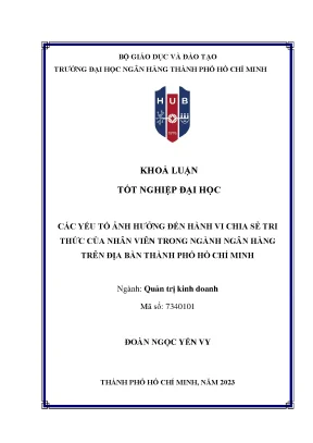 Yếu Tố Ảnh Hưởng Đến Hành Vi Chia Sẻ Tri Thức Nhân Viên
