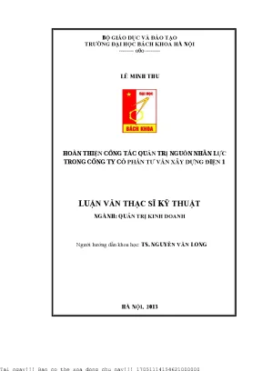 Hoàn thiện quản trị nguồn nhân lực tại Công ty Cổ phần