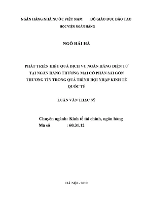 Phát Triển Dịch Vụ Ngân Hàng Điện Tử Tại Sacombank Trong