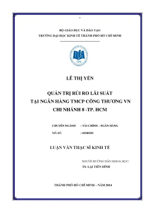 Quản Trị Rủi Ro Lãi Suất Tại Ngân Hàng TMCP Công Thương