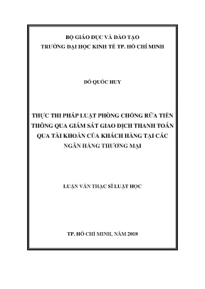 Thực Thi Pháp Luật Phòng Chống Rửa Tiền Tại Ngân Hàng