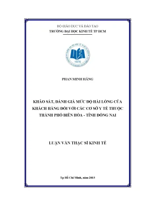 Đánh Giá Mức Độ Hài Lòng Của Khách Hàng Đối Với Cơ Sở Y