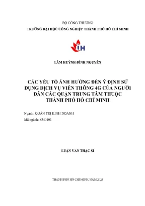 Các yếu tố ảnh hưởng đến ý định sử dụng dịch vụ viễn