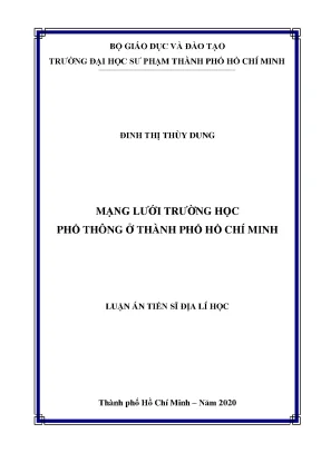 Mạng Lưới Trường Học Phổ Thông Tại Thành Phố Hồ Chí 