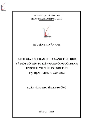 Đánh Giá Rối Loạn Chức Năng Tình Dục Ở Bệnh Nhân Ung Thư