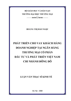 Phát Triển Cho Vay Khách Hàng Doanh Nghiệp Tại Ngân Hàng
