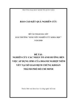 Nghiên Cứu Ảnh Hưởng Của Các Nhân Tố Đến Việc Áp Dụng