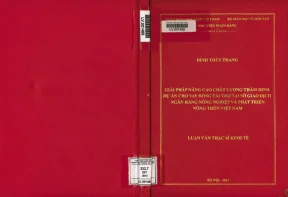 Giải Pháp Nâng Cao Chất Lượng Thẩm Định Dự Án Cho Vay