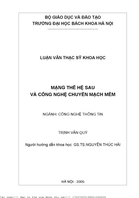 Nghiên Cứu Mạng Thế Hệ Sau và Công Nghệ Chuyển Mạch Mềm