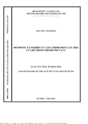 Nghiên Cứu Mô Phỏng Hệ Thống Phanh Thủy Lực Trong Ô Tô