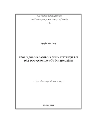 Đánh Giá Nguy Cơ Trượt Lở Đất Dọc Quốc Lộ 6 Tỉnh Hòa