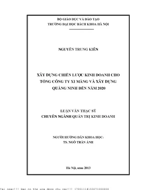 Chiến Lược Kinh Doanh Tổng Công Ty Xi Măng Quảng Ninh