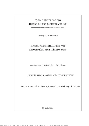 Phương Pháp Mã Hóa Tiếng Nói Trong Kỹ Thuật Điện Tử
