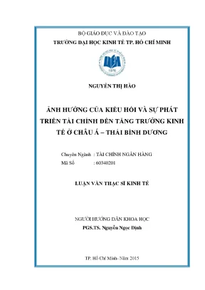 Ảnh Hưởng Của Kiều Hối Và Phát Triển Tài Chính Đến Tăng