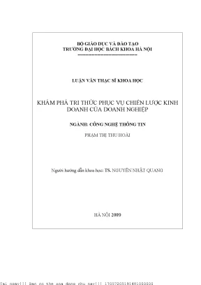 Khai Phá Tri Thức Trong Chiến Lược Kinh Doanh Ngành Công 