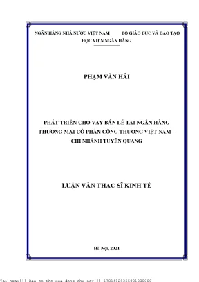 Phát Triển Cho Vay Bán Lẻ Tại Ngân Hàng Thương Mại Cổ