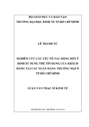 Nghiên Cứu Các Yếu Tố Ảnh Hưởng Đến Ý Định Sử Dụng Thẻ
