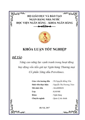 Nâng cao năng lực cạnh tranh trong huy động vốn tại Ngân 