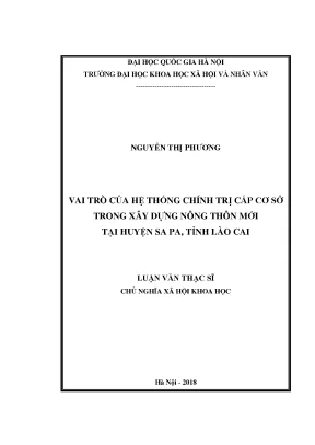 Vai Trò Của Hệ Thống Chính Trị Cấp Cơ Sở Trong Xây Dựng