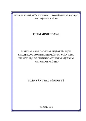 Giải Pháp Nâng Cao Chất Lượng Tín Dụng Doanh Nghiệp Tại