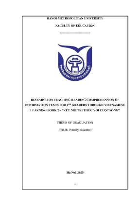 Nghiên Cứu Phương Pháp Dạy Đọc Hiểu Văn Bản Thông Tin 