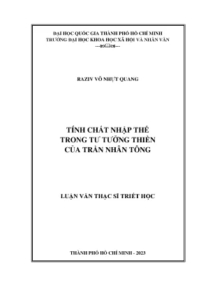 Tính Chất Nhập Thế Trong Tư Tưởng Thiền Của Trần Nhân Tông