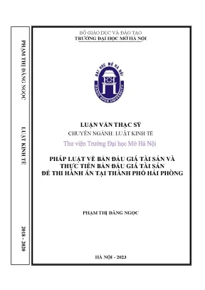Nghiên Cứu Pháp Luật Về Bán Đấu Giá Tài Sản Tại Hải Phòng