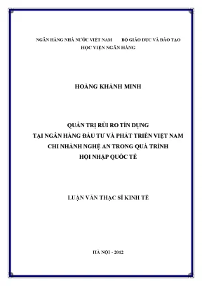 Quản Trị Rủi Ro Tín Dụng Tại Ngân Hàng Đầu Tư Và Phát