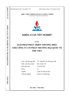Giải Pháp Phát Triển Thương Hiệu Cho Công Ty Cổ Phần