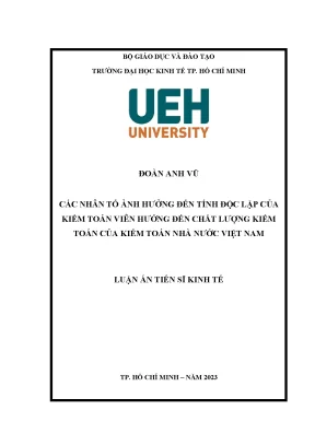 Các Nhân Tố Ảnh Hưởng Đến Tính Độc Lập Của Kiểm Toán
