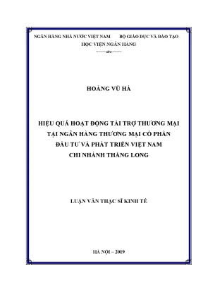 Hiệu Quả Tài Trợ Thương Mại Tại Ngân Hàng TMCP Đầu Tư Và
