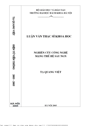 Nghiên cứu công nghệ mạng thế hệ sau tại Trường Đại học