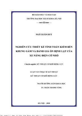 Nghiên Cứu Thiết Kế và Tính Toán Kiểm Bền Khung Gầm Xe 