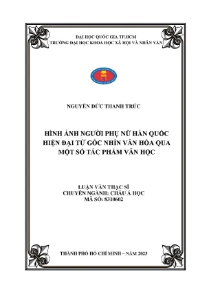 Hình Ảnh Người Phụ Nữ Hàn Quốc Hiện Đại Qua Văn Học