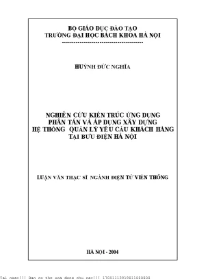 Nghiên Cứu Kiến Trúc Ứng Dụng Phân Tán Trong Hệ Thống