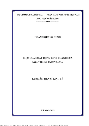 Đánh Giá Hiệu Quả Kinh Doanh Ngân Hàng TMCP Bắc Á