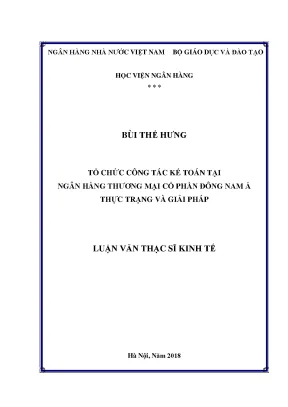 Tổ Chức Công Tác Kế Toán Tại Ngân Hàng Thương Mại Cổ