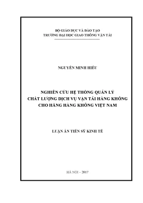 Nghiên cứu hệ thống quản lý chất lượng dịch vụ vận tải 