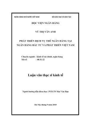 Phát Triển Dịch Vụ Thẻ Ngân Hàng Tại BIDV