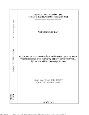 Hoàn thiện hệ thống kênh phân phối dịch vụ điện thoại di